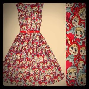 Lindy Bop Pinup Retro Russian Doll Dress 16W NWT